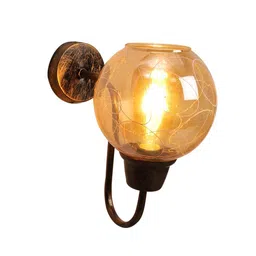 foziq Shiny Brown Wood and Metal Wall Sconces image 4