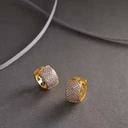 Jewels Galaxy Gold-Plated Stone Studded Circular Hoop Earrings-picture-55