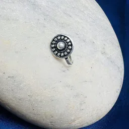 Arte Jewels 92.5 Sterling Silver Stone-Studded Clip-On Septum Nosepin-picture-38