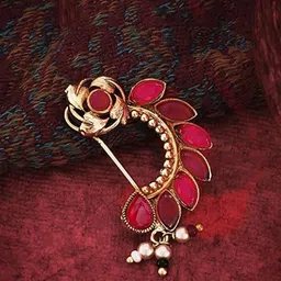 Vighnaharta Gold-Plated Stud Nosepin-picture-18