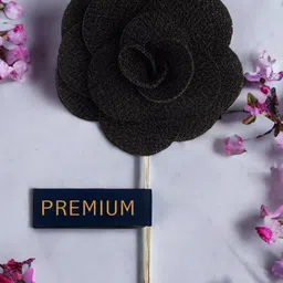 PELUCHE Unisex Black Brawny Delicacy Floral Lapel Pin-picture-27