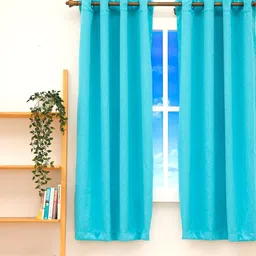 Ariana Teal Black Out Window Curtain-image-42