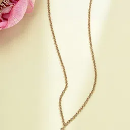 AMI White & Gold-Toned Gold-Plated Meenakari Chain image 1