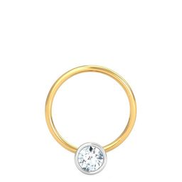 KUBERBOX 18KT Gold Diamond-Studded Nose Pin-0.26gm-image-23