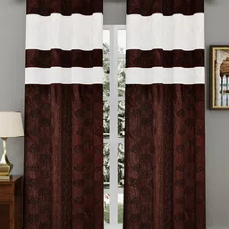 Kuber Industries Pack Of 2 Self Design Door Curtain image 1