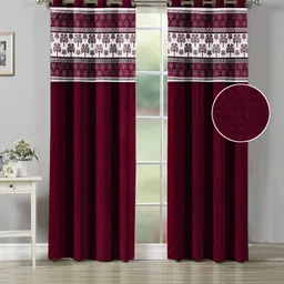 Nendle Set of 2 Room Darkening Door Curtain-picture-33