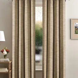Deco Window Beige Set of 2 Room Darkening Door Curtain-picture-20
