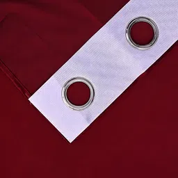 Cortina Maroon 2 Pieces Eyelet Window Curtains image 2