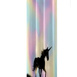 THEYAYACAFE Pink 2 Pieces Unicorn Rainbow Room Darkening Window Curtains image 4