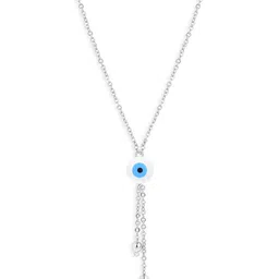 MINUTIAE Silver-Plated Stones-Studded Necklace With Chain image 2