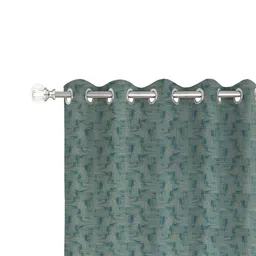 Parda Sansar Green 2 Pieces Printed Room Darkening Door Curtain image 3