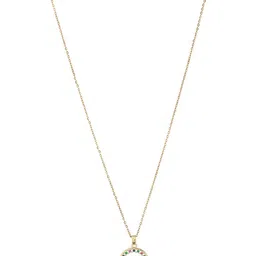 Jazz and Sizzle Gold-Plated Evil Eye CZ-Studded Pendant With Chain image 2