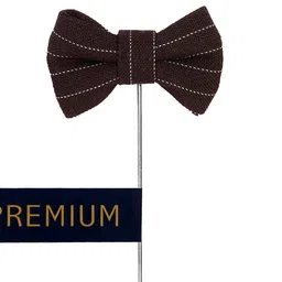 PELUCHE Unisex Brown The Graceful Bow Brooch Lapel Pin image 2