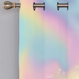 THEYAYACAFE Pink 2 Pieces Unicorn Rainbow Room Darkening Window Curtains image 5