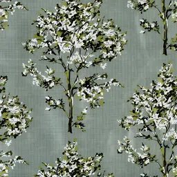 REYANSH DECOR Green & White 2 Pieces Floral Window Curtain image 3