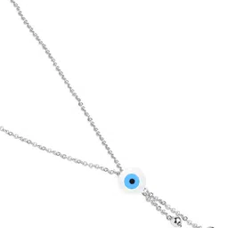 MINUTIAE Silver-Plated Stones-Studded Necklace With Chain image 4