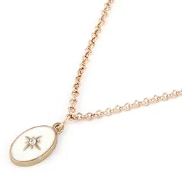 AMI White & Gold-Toned Gold-Plated Meenakari Chain image 4