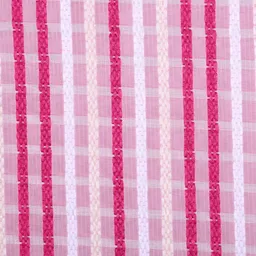 THE CONVERSION Pink & Red  Self Design Tissue Sheer Long Door Curtain image 4