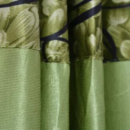 Homefab India Green & Black Set of 2 Door Curtain image 3