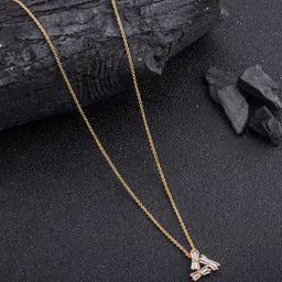 DressBerry Set Of 3 Gold-Toned Stone Studded Gold-Plated Chain image 4