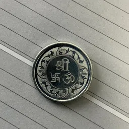 ABDESIGNS 999 Pure Sterling Silver Shree Lakshmi Ganesh Saraswati Coin- 5 gm image 1