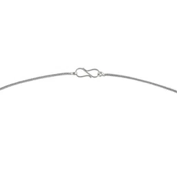 Estele  Rhodium-Plated S-Alphabet Charm Pendant With Chain image 5