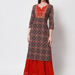 ftDiva Embroidered Straight Kurta-picture-18
