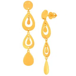 BHIMA 22K Hallmark 916 Purity Yellow Gold Plain Drop image 5