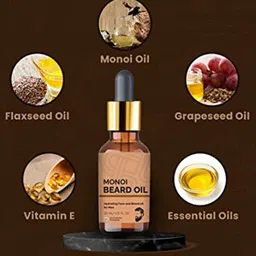 teal & terra Men Brown Monoi Beard Oil for Beard Growth 30ml image 4