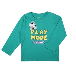 MeeMee Boys Green Printed T-shirt image 2