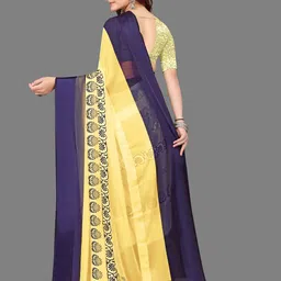 Sitanjali Floral Printed Satin Saree image 4