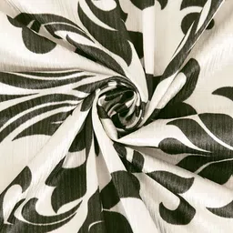 Cortina Olive Brown & White Set of 2 Long Door Curtains image 5