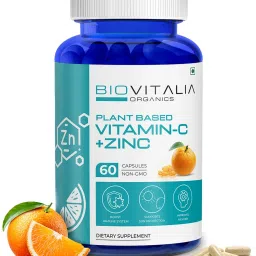 BIOVITALIA ORGANICS Vitamin C + Zinc | Support Sun Protection | Boost immune System | Improves Memory | 60 Capsules-picture-12