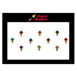 Comet Busters 10 Pcs Embellished Reusable Designer Bindis - Multicoloured-picture-20