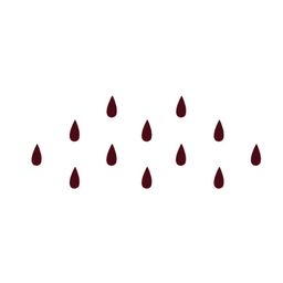 Comet Busters 12 Pcs Reusable Teardrop-Shaped Designer Bindis - Maroon-picture-13