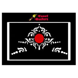 Comet Busters 3 Pcs Reusable Bengali Bridal Bindis - White & Red-picture-33