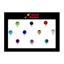 Comet Busters 10 Pcs Embellished Reusable Designer Bindis - Multicoloured-picture-2