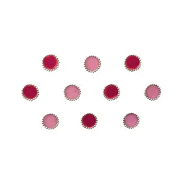 Comet Busters 10 Pcs Maroon & Pink Circular Shaped Beaded Bindi image 2