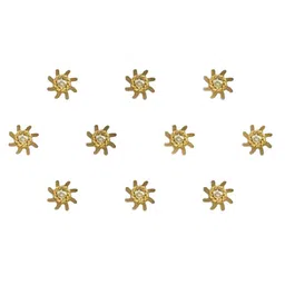 Comet Busters Gold-Plated Sun-Shaped Bindis - 10 Pcs image 2