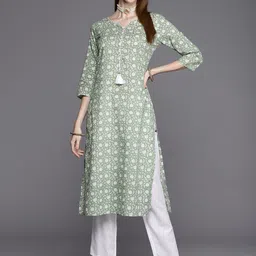 Varanga Women Floral Printed Thread Work Floral Kurta-image-49