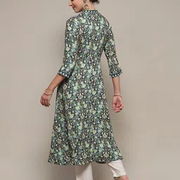 Biba Ethnic Motifs Printed Mandarin Collar A-Line Kurta image 1