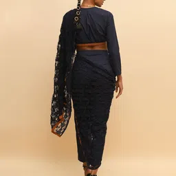 R.Y by Rishi and Vibhuti Mandarin Collar Maxi Longline Top image 4