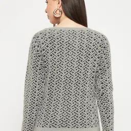 CREATIVE LINE Self Design Woollen Pullover Sweater image 5