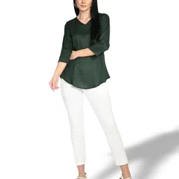 IndiWeaves Pack of 2 V-Neck Full Sleeve Tunics image 2