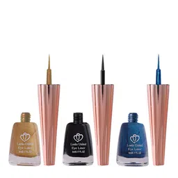 Looks United Set Of 3 Eyeliners 5 ml Each - Canary Yellow + Coal Black + Blue Orchid image 2