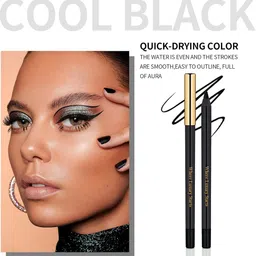 Adbeni 12 Hours Long Lasting Effect Smudge & Waterproof Kajal Eyeliner -1.6g- Black image 4