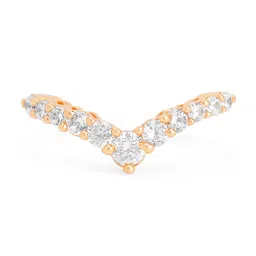MINUTIAE Gold-Plated Crystal Studded Adjustable Finger Ring image 2