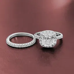 Peora Set Of 2 Silver-Plated AD-Studded Finger Ring image 1