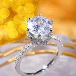 Peora Silver-Plated AD-Studded Finger Ring image 1