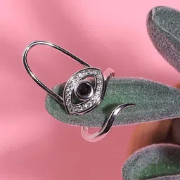 SOHI Gold-Plated Stones-Studded Nail Ring image 1